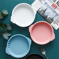 thumbnail image 4 of 360ML Double Ear Creative Circular Ceramic Baking Plate for Baking and Roasting Steak Plate Double Ear, 4 of 5