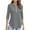 Gray, variant on cfhntfmh Women's 3/4 Sleeve Shirts Comfy V Neck Half Zip Business Casual Tops Dressy Work Tunic Blouses