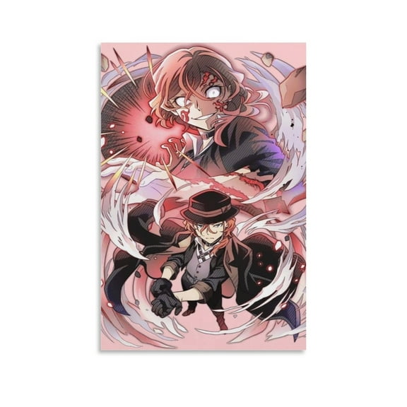 Bungo Stray Dogs Poster Chuuya Nakahara Room Aesthetic Poster Print Art Wall Painting Canvas Posters Gifts Modern Bedroom Decor 16x24inch(40x60cm)