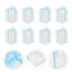 thumbnail image 4 of 1Escubio de cajas de boda Cubo Clear PVC Cubo transparente Cajas de regalo con cinta, 4 of 8