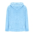 thumbnail image 5 of UAMVSH Fuzzy Fleece Hoodie for Women Plus Size Sherpa Warm Long Sleeve Hooded Pullover Comfy Plush Loungewear Sweatshirts for Winter(Medium,Sky Blue), 5 of 5