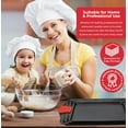 thumbnail image 6 of Perlli Baking Pan Set 3-Pc Carbon Steel Bakeware for Kitchen with Red Silicone Handles, 6 of 7