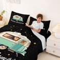 thumbnail image 3 of Erosebridal Adventure Cartoon RV Car Queen Sheet Sets 4 Pieces for Girls Boys,Teens Happy Camping Bed Set,Breathable Home Decor, 3 of 5