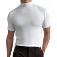 thumbnail image 1 of Playera De Cuello Alto Y Fondo Sólido De Manga Corta, 1 of 2