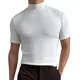 thumbnail image 1 of Playera De Cuello Alto Y Fondo Sólido De Manga Corta, 1 of 2