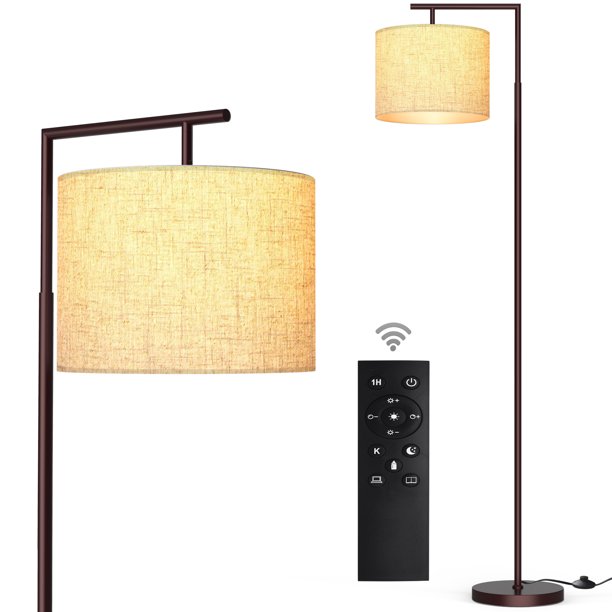 PAZZO Rotatable Arc Floor Lamp with Remote Control, for Living Room