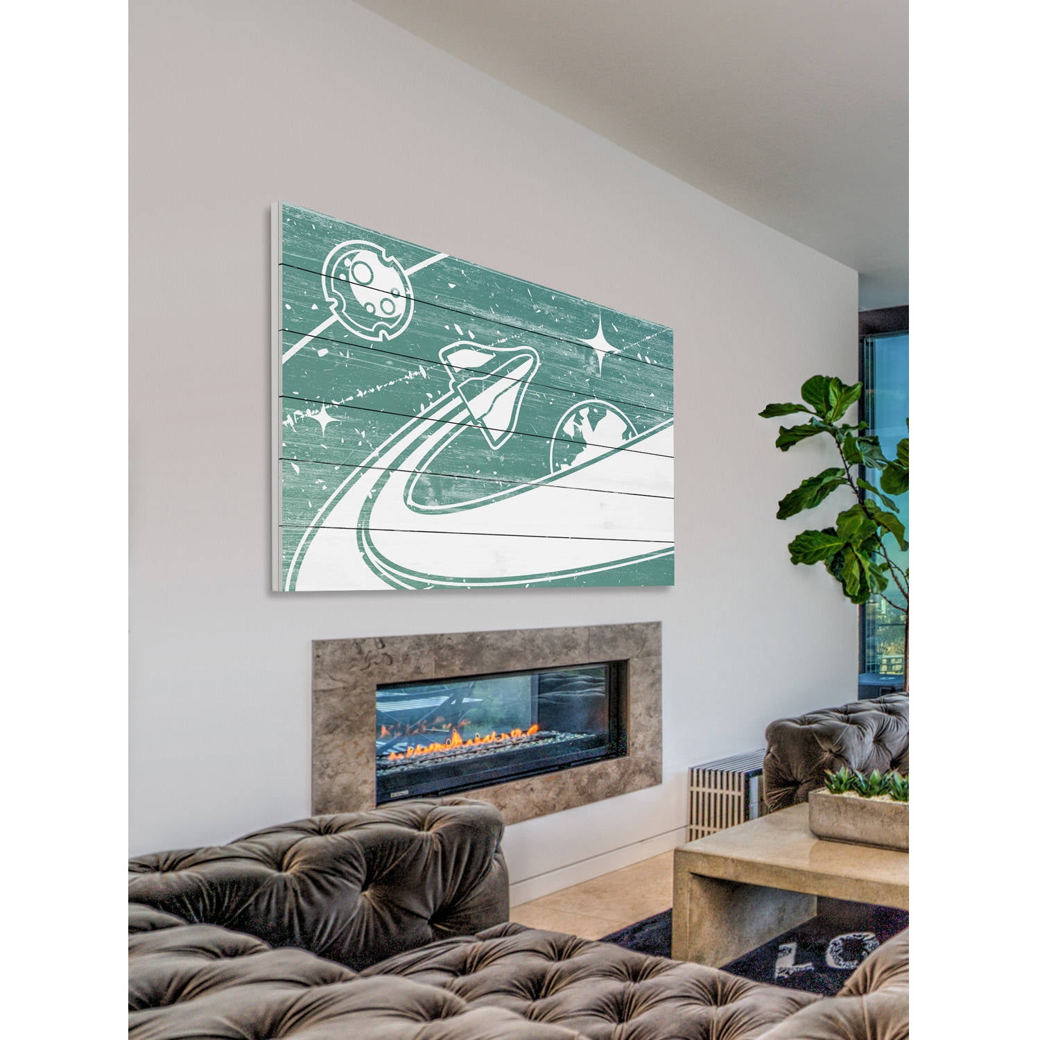 Marmont Hill ''Through the Planets'' Graphic Art on Wood