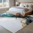 thumbnail image 4 of 5'x8' Area Rugs, Black Green Marble Indoor Outdoor Area Rug for Living Room Bedroom, Modern Abstract Aesthetics Luxury Washable Bathroom Rugs Kitchen Floor Carpet Mats Home Decor Aesthetic, 4 of 8