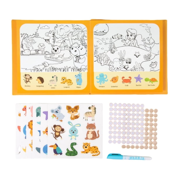 Pegatinas de Gelatina perfecl con Escenas de Juego Libro de Actividades 3D Reutilizables