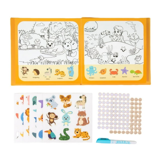 Pegatinas y libro de viaje, bonitas pegatinas impermeables, juego de pegatinas de gelatina para niños en edad preescolar a partir de 3 años, regalo de Animal