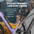 thumbnail image 2 of Qlife Cityone 2.0 EBikes for Adults,26" Electric Mountain Bike with 48V 10.4Ah Battery 500W,Max 28MPH Electric Bicycle,7-Speed（Purple）, 2 of 6