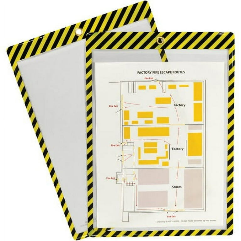 C-Line Safety Striped Shop Ticket Holders - 0.1 C-Line Safety Striped Shop Ticket Holders - 0.1