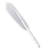 Darzheoy Feather Ballpoint Pens Black Ink Natural Feather Quill Ballpoint Pen for Office, Retro Quill Writing Wedding Sign Pen