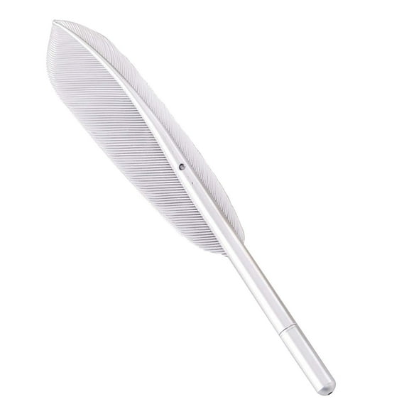 Darzheoy Feather Ballpoint Pens Black Ink Natural Feather Quill Ballpoint Pen for Office, Retro Quill Writing Wedding Sign Pen