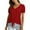 Brick Red, variant on LIZUOJUNF Women Blouses Short Sleeve V Neck Shirts Business Casual Fashion Outfit, S