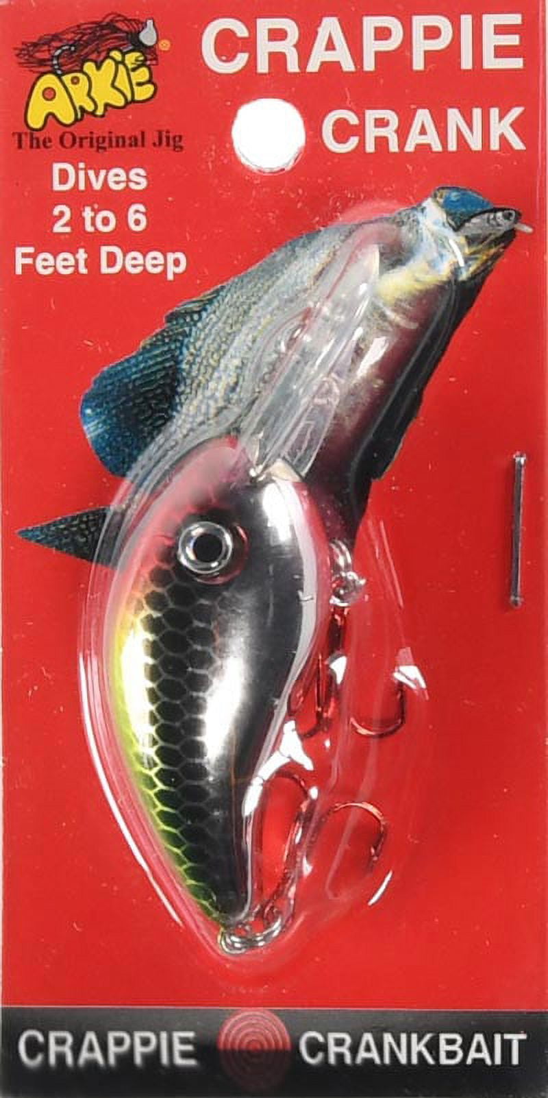 Arkie Lures 220 Crankbait - Chrome Clown - Dives 2-6 - 235