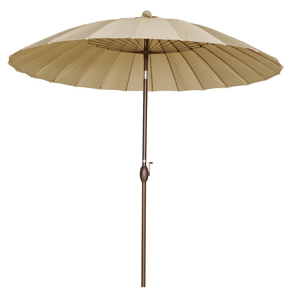 Abba Patio 8.5-Ft Round Parasol Patio Umbrella with Push Button Tilt and Crank, 24 Steel... by Abba Patio