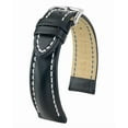 thumbnail image 2 of Hirsch Heavy Calf Leather Watch Strap - Black - L - 18mm - Silver Buckle - Water Resistant, 2 of 9