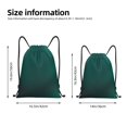 thumbnail image 2 of Fuzoiu Dark teal green Print Drawstring Backpack for Gym, Travel, Yoga,Sports Sackpack String Bag for Women Men-Small, 2 of 6