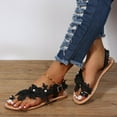 thumbnail image 2 of Clearance VerPetridure Women's Sandals Summer Casual Lace Flower Open Toe Casual Shoes Flats Comfortable Roman Sandals, 2 of 7