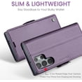 thumbnail image 2 of for Samsung Galaxy S24 Ultra Case, [RFID Blocking] Magnetic Closure PU Leather Wallet Flip Case with Card Holder Kickstand Shockproof Phone Cover for Samsung Galaxy S24 Ultra (Purple), 2 of 18