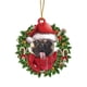 thumbnail image 1 of Ruifaya Adorno navideño de perro carlino, adorno cálido de invierno de perro carlino, 1 of 6