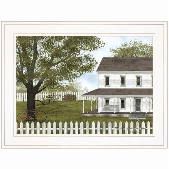 TrendyDecor4U Green Grass Of Home By Billy Jacobs Wall Art BJ1185-226G