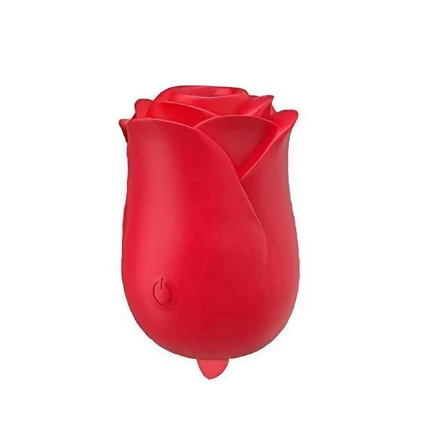 Rosa Roja Succión Clítoris Femenino Simulador Succión Lamiendo Vibrador Juguete Sexy Para Mujeres Vogacara XX000533-00