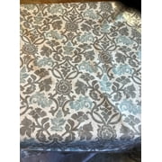 Waverly Anika Printed Cotton Drapery Fabric in Spa