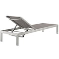 thumbnail image 4 of Modway Shore Chaise Outdoor Patio Aluminum Set of 6 in Silver Gray, 4 of 5