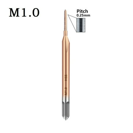 

HSS 6542 Ticn Coated Screw Tap Drill Bit M1-M1.8 Straight Flute Thread Tap