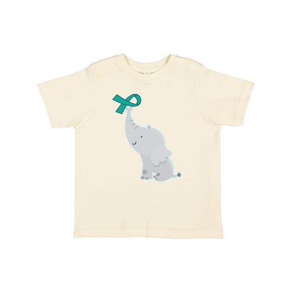 Inktastic Ovarian Cancer PCOS Teal Ribbon Awareness Boys or Girls Toddler T-Shirt