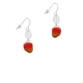 thumbnail image 2 of Delight Jewelry Silvertone 3-D Enamel Mango Silvertone Leaf French Earrings, 2 of 5