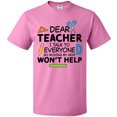 thumbnail image 3 of Inktastic Dear Teacher I Talk to Everyone So Moving My Seat Won't Help T-Shirt, 3 of 5
