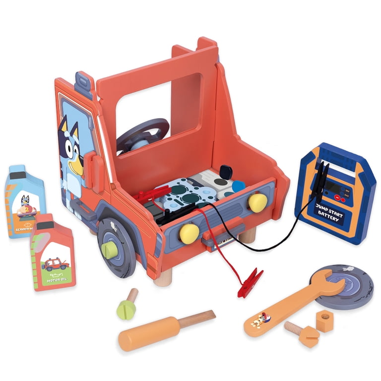 Bluey Wooden Mechanic Workshop Playset, 22-Piece photo 1