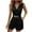 Black, variant on Elegant Shorts Rompers for Women Dressy Casual V-Neck Sleeveless Jumpsuits Shorts Back Zipper Pocket New Black XXL