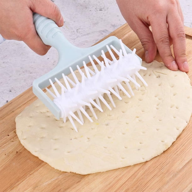 Wooden Handle Stainless Steel Rolling Pin - Pastry & Pizza Dough Roller, 6.88" Length Kitchen Baking Tool