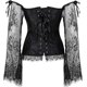 thumbnail image 3 of Corsets for Women Princess Renaissance Corset Lace Ruched Sleeves Elegant Overbust, 3 of 4