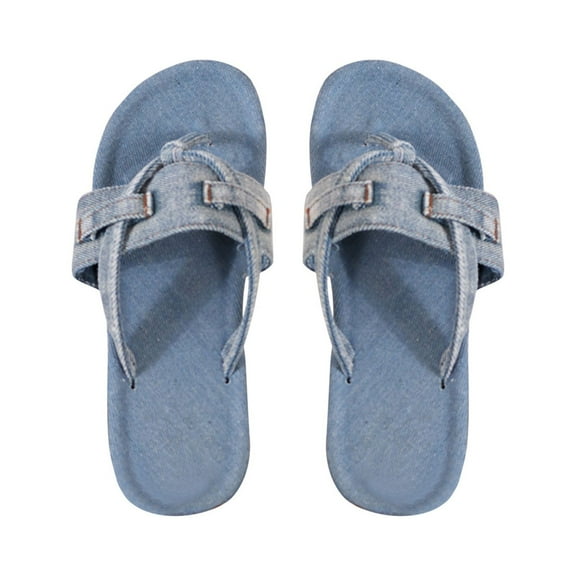 Utoimkio Clearance Slide Sandals for Women Womens Summer Flat Slippers-head Casual Beach Slippers