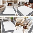 thumbnail image 6 of White Greek Key Large Area Rugs for Bedroom Living Room, Soft Non Slip Carpet Bedside Rug, Geometric Greece Ancient Farmhouse Geo Rectangular Floor Cover Kitchen Accent Rug 5'x8' for Office, 6 of 9