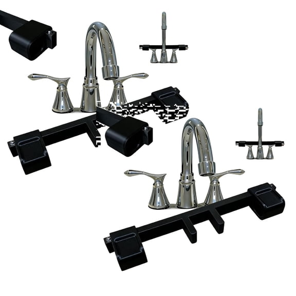 2Pcs Universal Faucet Handle Lock For Double Child & Guard With Central Slip Kitchen Bathroom Stopper Flooding Rack