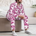 thumbnail image 7 of Naloa Orchids Flowers Men’s Pajamas Set - Long Sleeve Button Down Sleep Shirt and Pajama Bottoms Sleepwear Set-XX-Large, 7 of 7