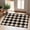 Diamond - Black / Tan-2' x 3' (Rectangular), variant on Front Door Mat Outside Entrance - 2x3 Black Tan Non-slip Washable Doormat Indoor Outdoor Entry Rug Geometric Small Throw Rugs For Entryway Kitchen Porch Decor