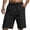 Black, variant on vdgthytj Mens Shorts Casual Lightweight Side Buttons Elastic Waist Drawstring Cotton Linen Beach Vacation Shorts with Pockets