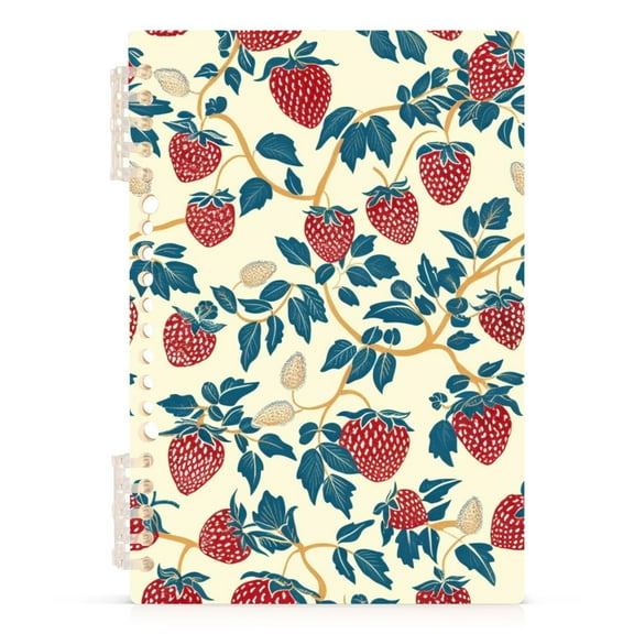 Abstract Strawberry Spiral Journal Notebook College Ruled Notebook 8.3" x 5.7" A5 Lined Thick Paper Page