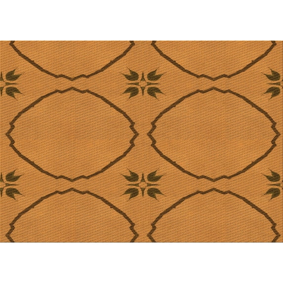 Ahgly Company Machine Washable Indoor Rectangle Transitional Mahogany Brown Area Rugs, 6' x 9'