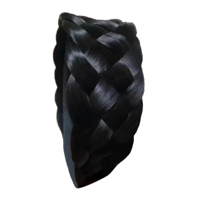 Banda para El Cabello , Hecho a Mano Grueso, Banda para El Cabello Ancha Universal, Banda para El Cabello Elástica Gruesa para negro
