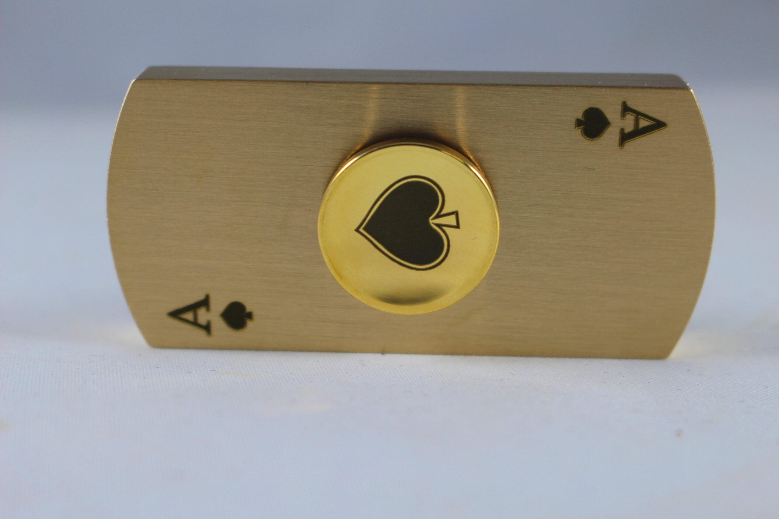 Ace Of Spades Brass Metal Fidget Spinner – Maximum Spin Time – Premium Brass – Smooth & Silent Rotation – Stress Relief & Focus Aid – Unique Playing Card Design