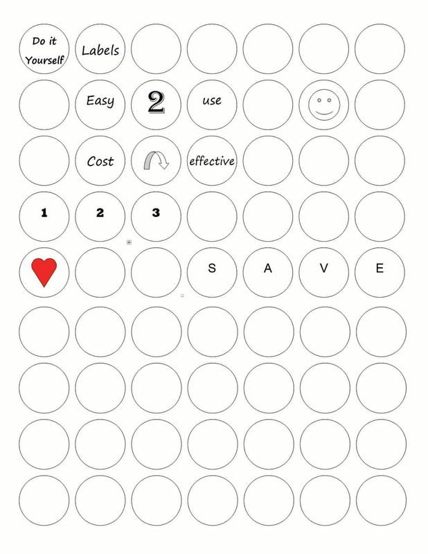 Alea Tools Metal Stickers 50 One-Inch Circles