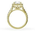 thumbnail image 3 of Unique Moments 2.50 ct Lab Grown Halo Princess Diamond Engagement Ring 14K Yellow Gold, 3 of 6